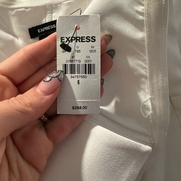 Asymmetrical Strapless Back Bow Midi Dress with Train - Picture 7 of 8